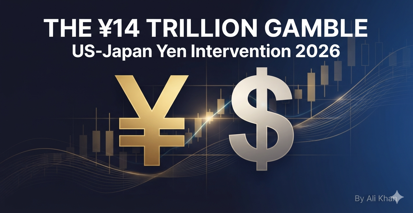 The ¥14 Trillion Gamble - US-Japan Yen Intervention 2026 - Cover Image by Ali Khan